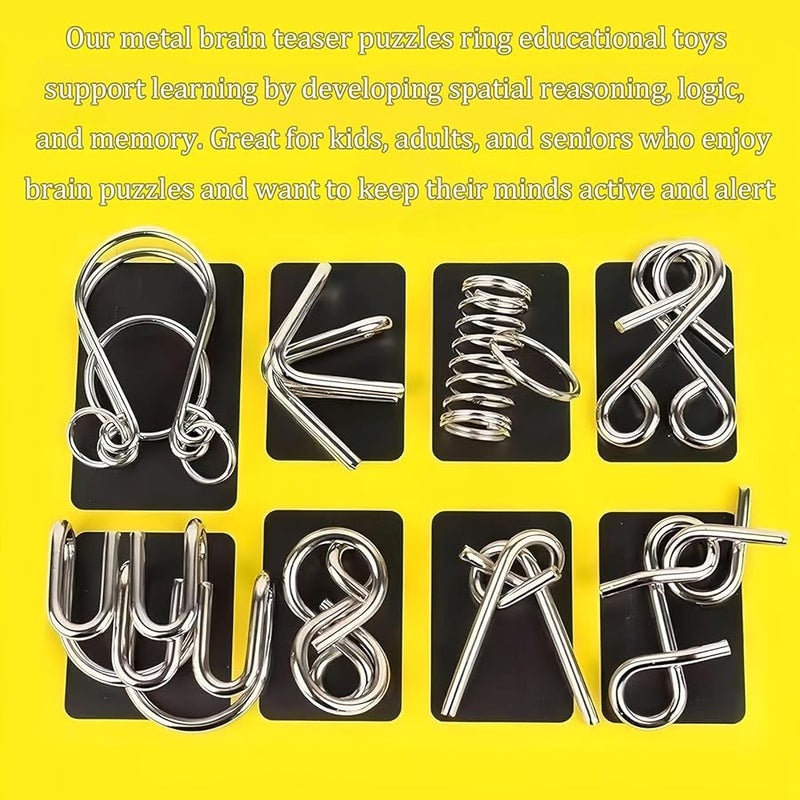 لغز مونتيسوري معدني 24 قطعة لعبة فك الأسلاك للتركيز والصبر 1 قطعة أ - Image 5